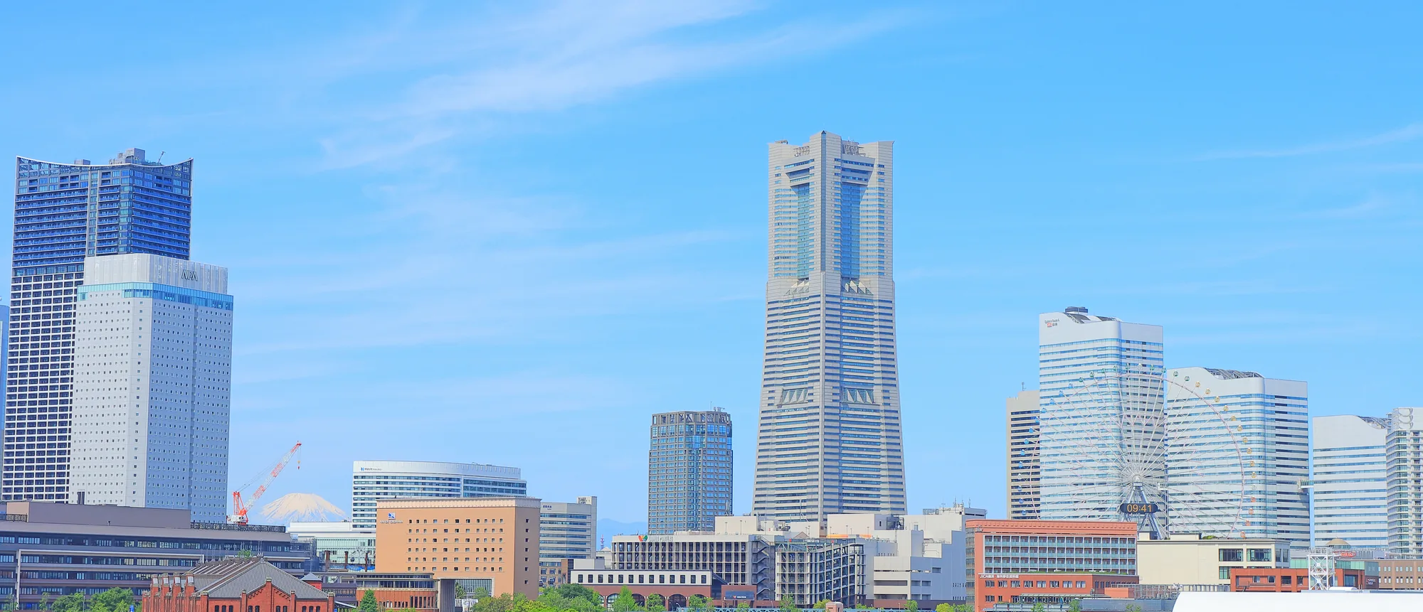 横浜みなとみらいの街並み